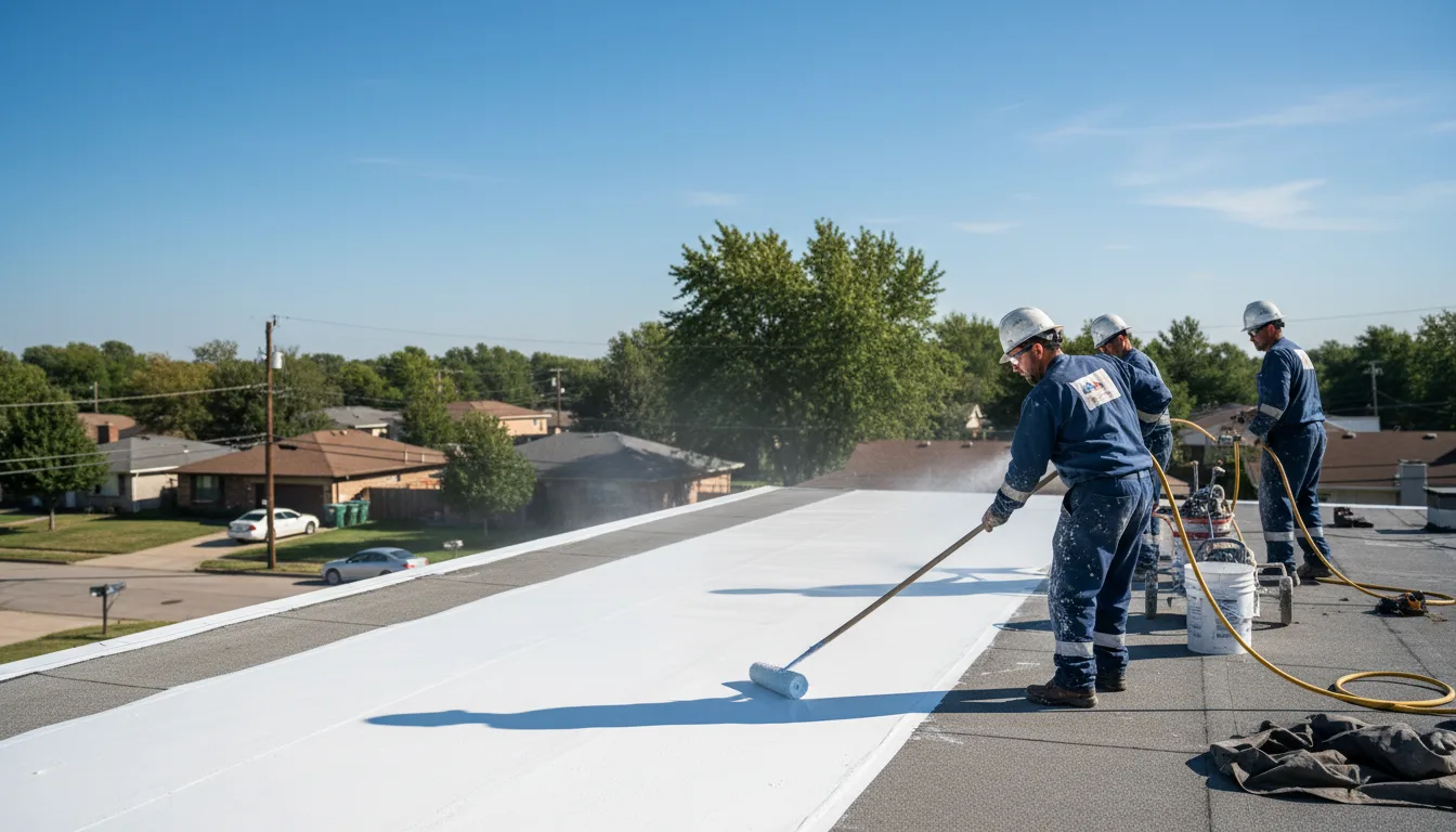 Commercial roof coating in Tate, GA near me